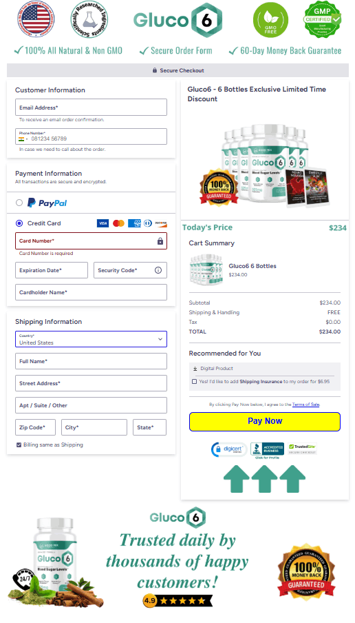 Gluco6 Offer Checkout